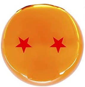 49792 DRAGON BALL 2 ESTRELLAS REPLICA GOMA